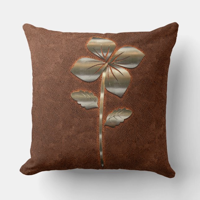 Retro Gold Holiday Vibe Kussen (Voorkant)