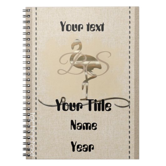 Retro Gold Holiday Vibe Notitieboek (Voorkant)