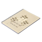 Retro Gold Holiday Vibe Notitieboek (Linkerzijde)