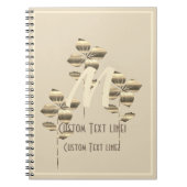 Retro Gold Holiday Vibe Notitieboek (Voorkant)