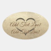 Retro Gold Holiday Vibe Ovale Sticker (Voorkant)