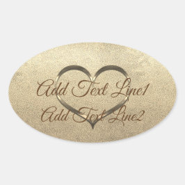 Retro Gold Holiday Vibe Ovale Sticker