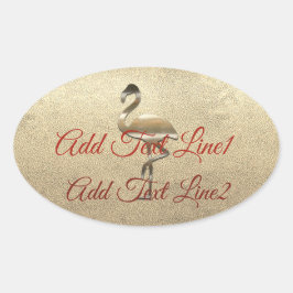 Retro Gold Holiday Vibe Ovale Sticker