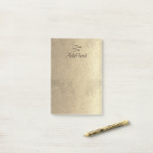 Retro Gold Holiday Vibe Post-it® Notes (Op bureau)