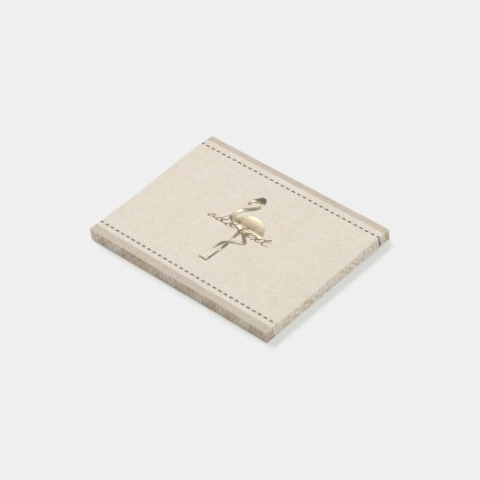 Retro Gold Holiday Vibe Post-it® Notes (Schuin)