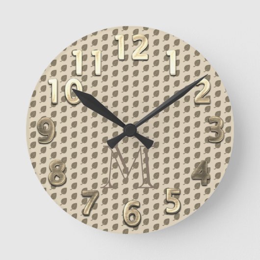 Retro Gold Holiday Vibe Ronde Klok (Voorkant)