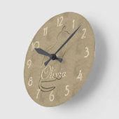 Retro Gold Holiday Vibe Ronde Klok (Hoek)