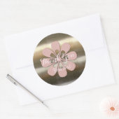Retro Gold Holiday Vibe Ronde Sticker (Envelop)