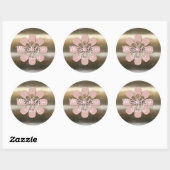 Retro Gold Holiday Vibe Ronde Sticker (Vel)