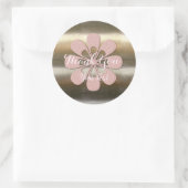 Retro Gold Holiday Vibe Ronde Sticker (Tas)