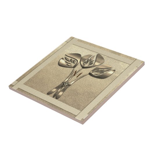 Retro Gold Holiday Vibe Tegeltje (Zijkant)