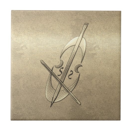 Retro Gold Holiday Vibe Tegeltje (Voorkant)