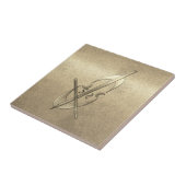 Retro Gold Holiday Vibe Tegeltje (Zijkant)