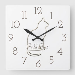 Retro Gold Holiday Vibe Vierkante Klok