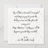 Retro Gold Kerstboom Vakantie Kaart (Achterkant)