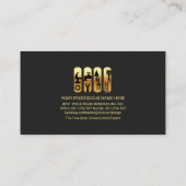 Retro Gold Line Grey Shades Building Visitekaartje (Achterkant)