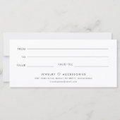 Retro Gold Salon Store Zakelijk Cadeaubon (Achterkant)