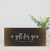 Retro Gold Salon Store Zakelijk Cadeaubon (Staand voorkant)