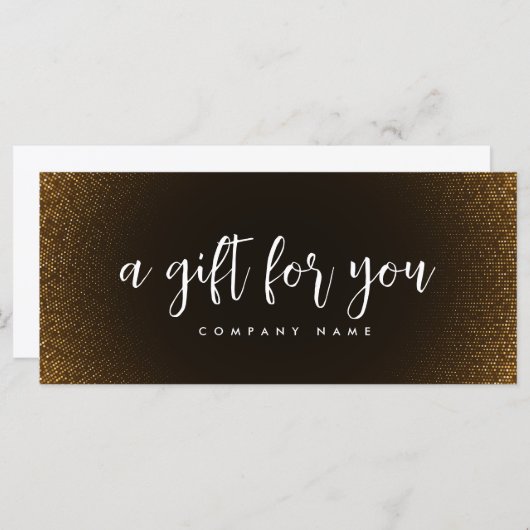 Retro Gold Salon Store Zakelijk Cadeaubon (Voorkant / Achterkant)