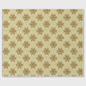Retro Gold Snowflakes Holiday Wrapping Paper Cadeaupapier (Vlak)