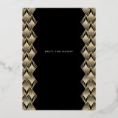 Retro Golden 50e Jubileum Folie Uitnodiging (Achterkant)