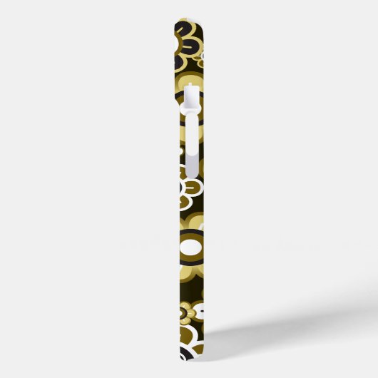 Retro Golden Blooms ventilatorstroompatroon Case-Mate iPhone Case (Achterkant / Links)