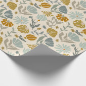 Retro Golden Daisies Cadeaupapier (Hoek)