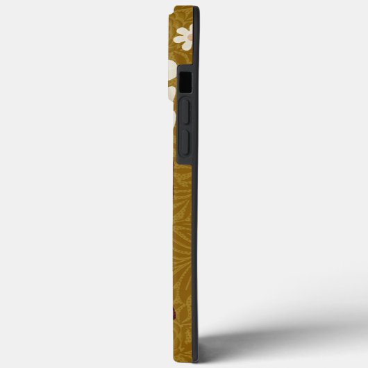  Retro Golden Floral Funky Case-Mate iPhone Case (Achterkant / Links)