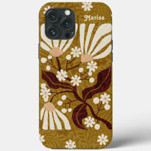  Retro Golden Floral Funky Case-Mate iPhone Case