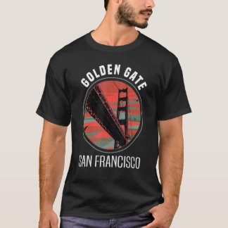 Retro Golden Gate Bridge San Francisco Cal T-shirt