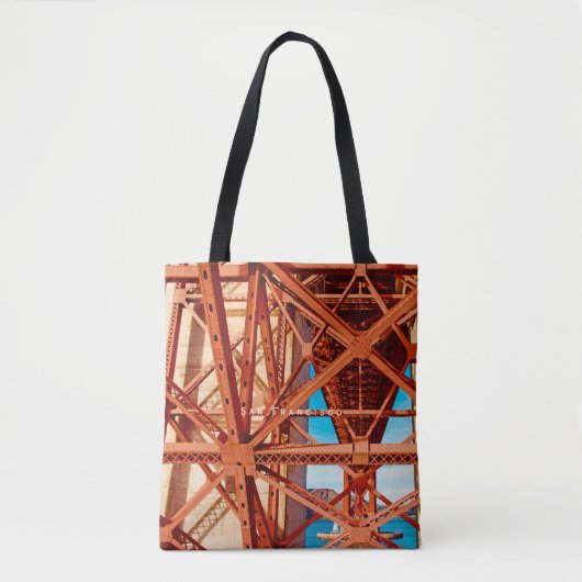 Retro Golden Gate Bridge Tote Bag (Voorkant)