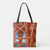 Retro Golden Gate Bridge Tote Bag (Achterkant)