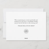 Retro Golden Kerstmis-ornament Corporate Greeting Feestdagenkaart (Achterkant)