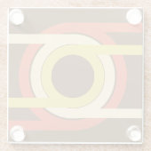 Retro Golden Ratio geïnspireerd ontwerp. Glazen Onderzetter (Achterkant)