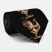Retro Golden Rooster gewijzigd lichtontwerp Stropdas (Opgerold)