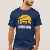 Retro Golden State Basketball Fan SF City Skyline T-shirt (Voorkant)