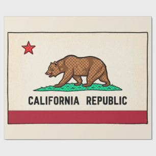 Retro Golden State Beer Californië Republiek Cadeaupapier