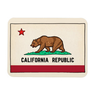 Retro Golden State Beer Californië Republiek Magneet