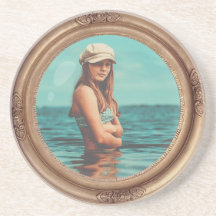 Retro Golden Stylish Portret Photo-display