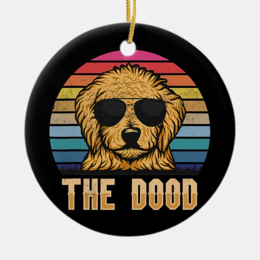 Retro Goldendole The Dood Gift Dad mama Keramisch Ornament (Voorkant)