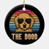 Retro Goldendole The Dood Gift Dad mama Keramisch Ornament (Achterkant)
