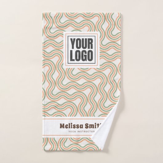 Retro Golf Abstract Patroon Handdoek op Maat (Handdoek)