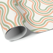 Retro Golf Abstract Patroon Inpakpapier (Rol Hoek)