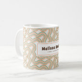 Retro Golf Abstract Patroon Koffiemok (Voorkant links)