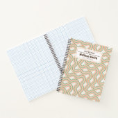 Retro Golf Abstract Patroon Professioneel Notitieb Notitieboek (Binnen)