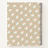 Retro Golf Abstract Patroon Professioneel Notitieb Notitieboek (Achterkant)