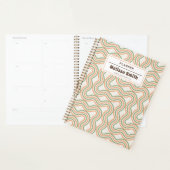 Retro Golf Abstract Patroon Professionele Planner (Display)