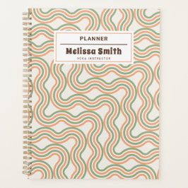 Retro Golf Abstract Patroon Professionele Planner