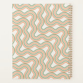 Retro Golf Abstract Patroon Professionele Planner (Achterkant)
