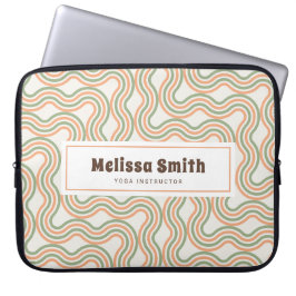 Retro Golf Abstract Patroon Zak Laptop Sleeve
